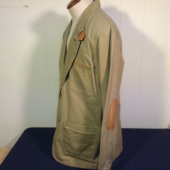 Orvis Canvas Safari jacket with elbow patches mens - Picture 6 of 11